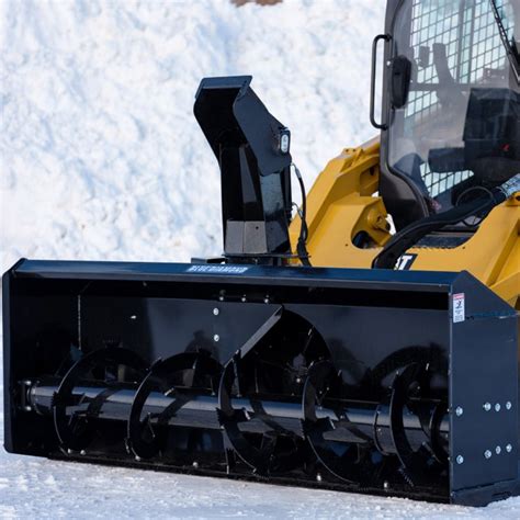 mounted snow blowers in skid steer bucket|skid steer attachments snow blower.